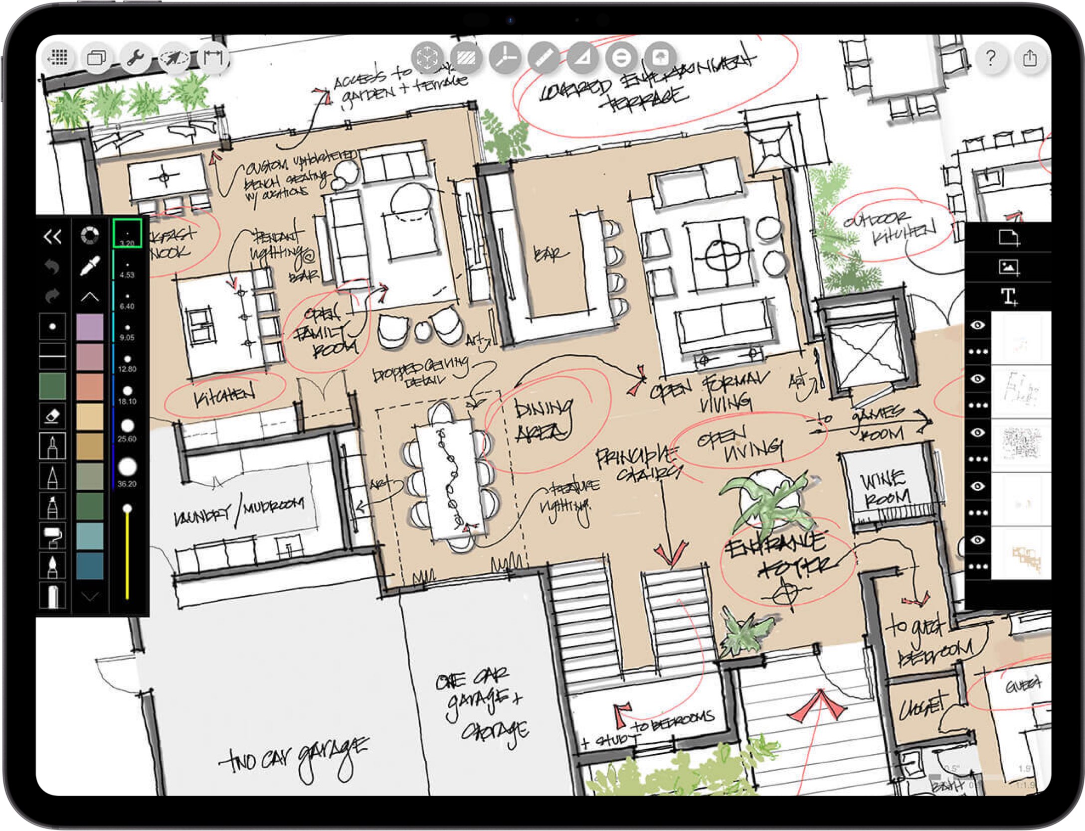 best App for architects _ iPad drawing for DYI _ floor plan sketch